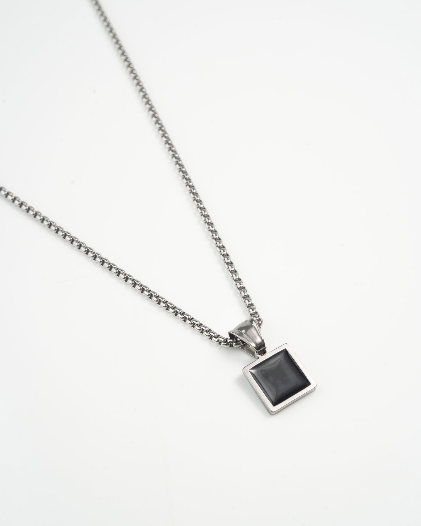 Obsidian Square Pendant