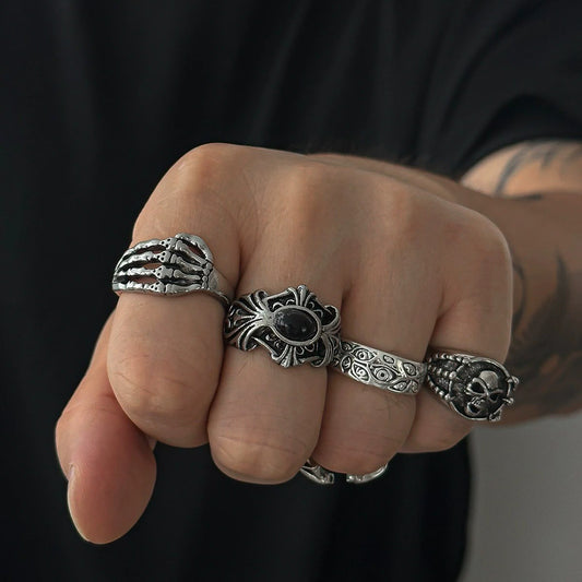 Chrome Cult Rings - Set Of 5