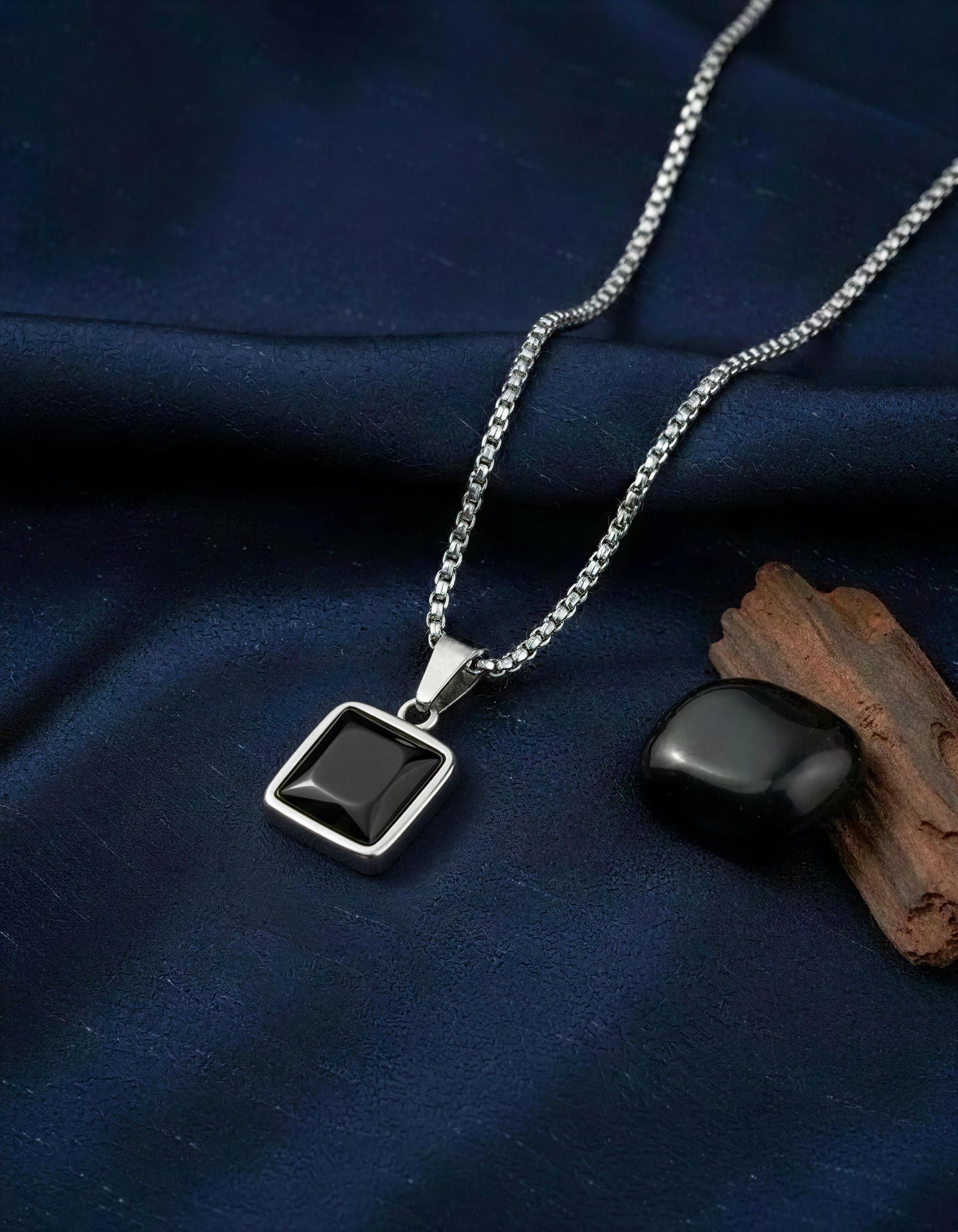 Obsidian Square Pendant
