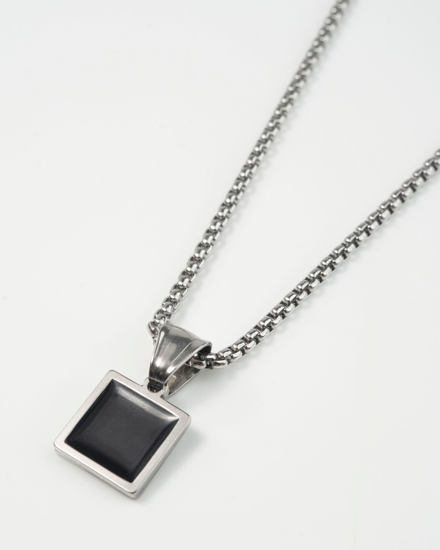Obsidian Square Pendant