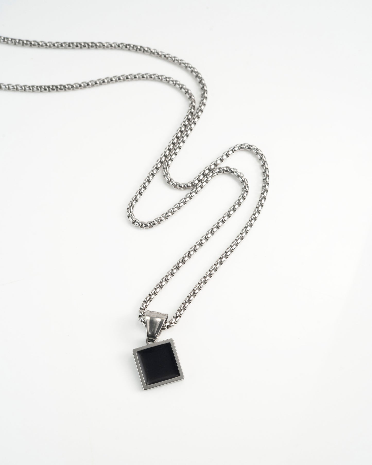 Obsidian Square Pendant
