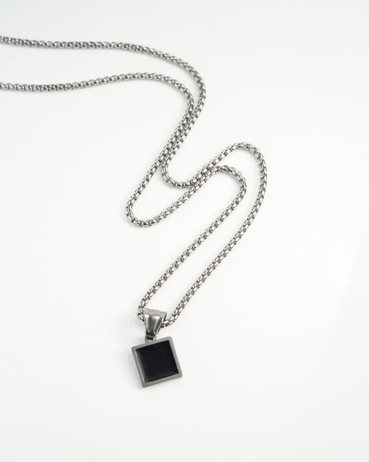 Obsidian Square Pendant