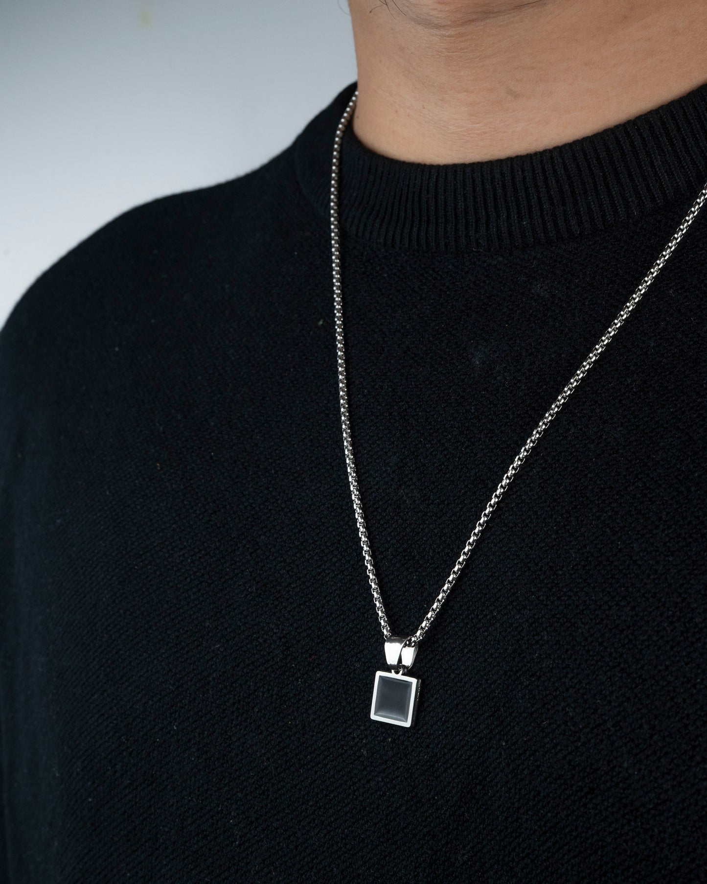 Obsidian Square Pendant
