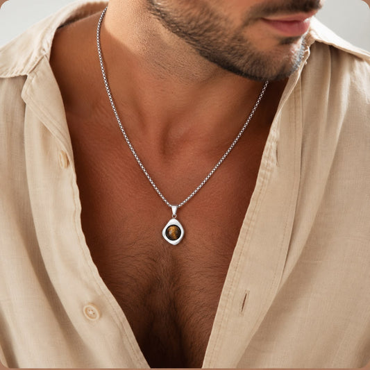 Amber Stone Pendant
